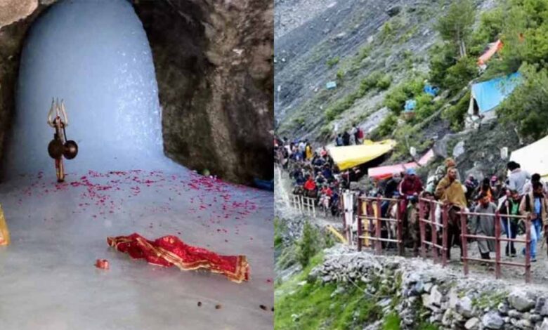 बाबा-बर्फानी-के-दर्शन-को-उमड़ा-जनसैलाब:-2-लाख-से-ज़्यादा-श्रद्धालु-कर-चुके-हैं-यात्रा