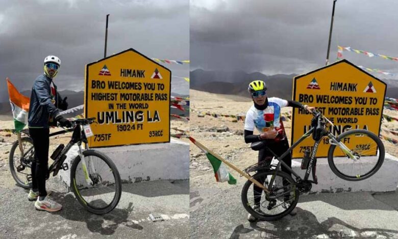 रायपुर-के-दो-साइकिलिस्ट-पहुंचे-दुनिया-की-सबसे-ऊंची-umling-la,-तय-किया-19024-फीट-का-रोमांचक-सफर
