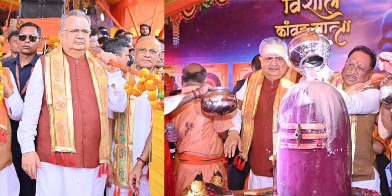 सावन-की-पावन-बेला-में-मुख्यमंत्री-श्री-विष्णु-देव-साय-ने-किया-भगवान-शिव-का-रूद्राभिषेक,-प्रदेशवासियों-की-समृद्धि-और-सुख-शांति-की-कामना