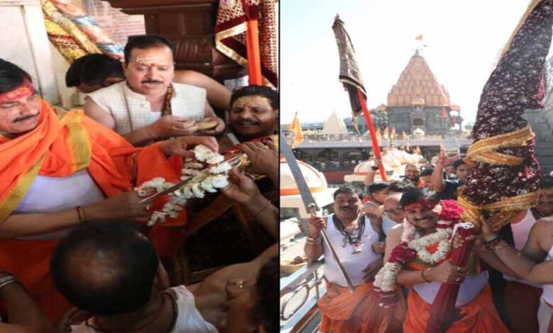 महाकाल-की-शरण-में-मोहन:-मुख्यमंत्री-ने-रंग-पंचमी-पर-किया-ध्वज-पूजन