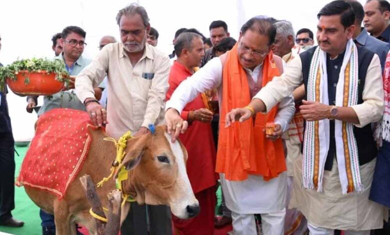 मुख्यमंत्री-विष्णुदेव-साय-ने-गौधाम-योजना-का-किया-शुभारंभ:-प्रदेश-में-गोधन-संरक्षण-को-मिला-नया-आधार