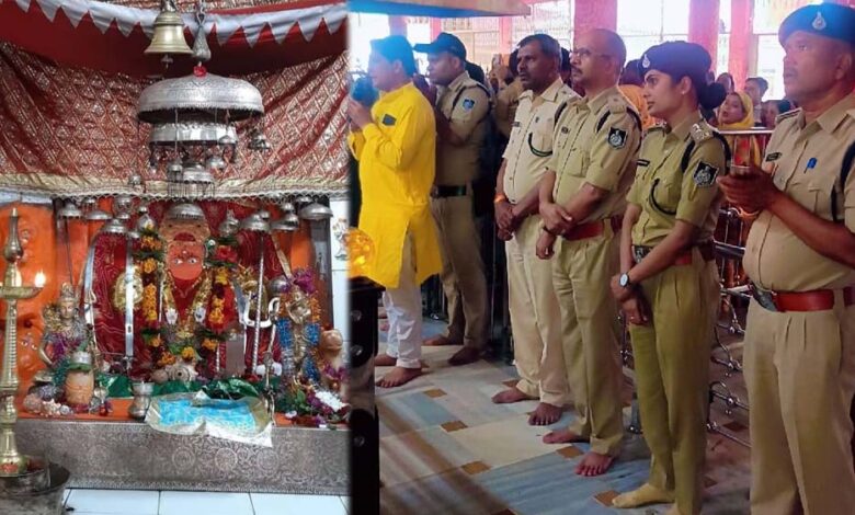 नवरात्रि-पर-सख्त-सुरक्षा-घेरा:-तरावली-माता-मंदिर-में-एसपी-का-औचक-निरीक्षण,-श्रद्धालुओं-की-सुरक्षा-सर्वोच्च-प्राथमिकता