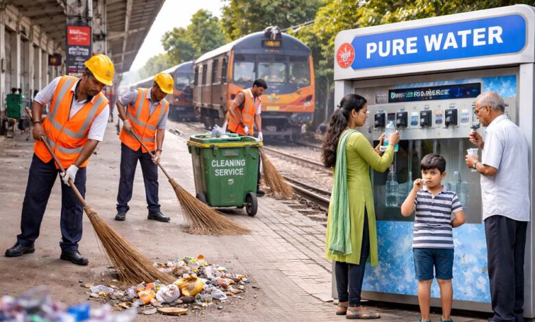 रेलवे-की-नई-पहल:-स्टेशनों-और-कॉलोनियों-में-मिलेगा-शुद्ध-पानी,-भोपाल-मंडल-ने-शुरू-किया-सफाई-अभियान