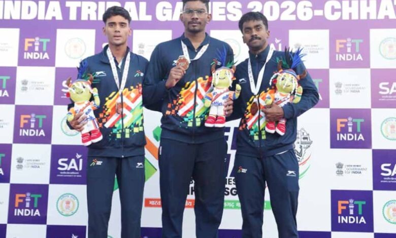 खेलो-इंडिया-ट्राइबल-गेम्स:-छत्तीसगढ़-को-1-सिल्वर,-2-ब्रॉन्ज;-कर्नाटक-10-गोल्ड-के-साथ-टॉप-पर