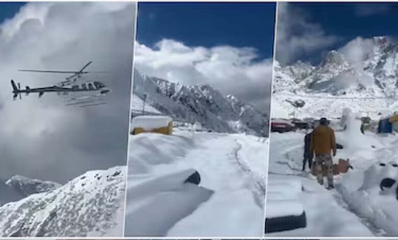 केदारनाथ-धाम-में-बर्फ-की-चादर-के-बीच-खुलेंगे-कपाट,-ग्लेशियर्स-काटकर-बना-स्नो-कॉरिडोर,-5.96-लाख-से-अधिक-रजिस्ट्रेशन