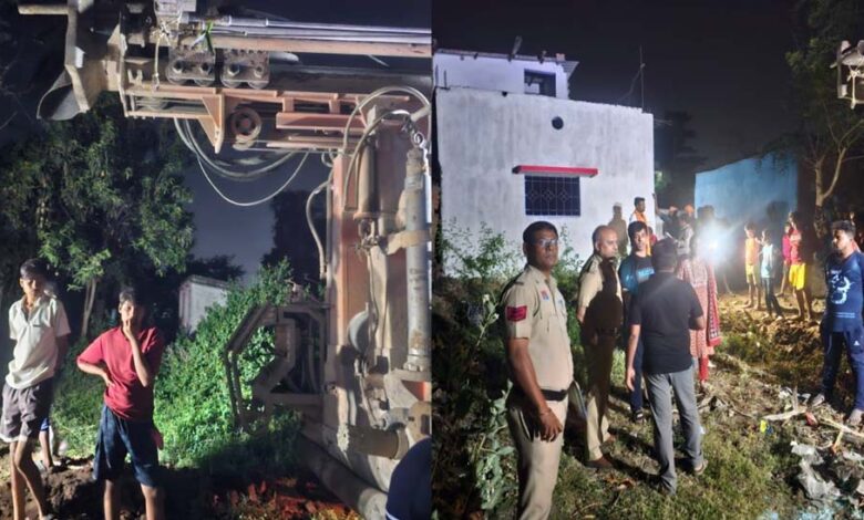 अवैध-बोर-खनन-पर-सख्ती-:-तुरकाडीह-में-कार्रवाई,-बोर-मशीन-जब्त