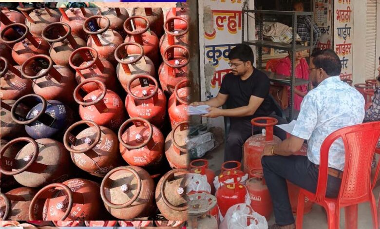 सीपत-चौक-में-गैस-सिलेंडरों-का-अवैध-भंडारण-उजागर,-54-सिलेंडर-जब्त