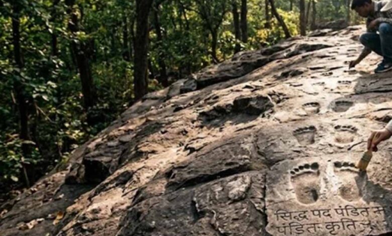 मध्यप्रदेश-के-जंगलों-में-1000-साल-पुराने-पदचिन्ह,-पुरातत्व-विभाग-की-जांच-जारी