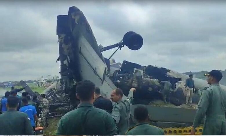 जोरहाट-एयरबेस-पर-iaf-विमान-हादसे-का-शिकार,-लैंडिंग-के-बाद-विमान-में-लगी-भीषण-आग