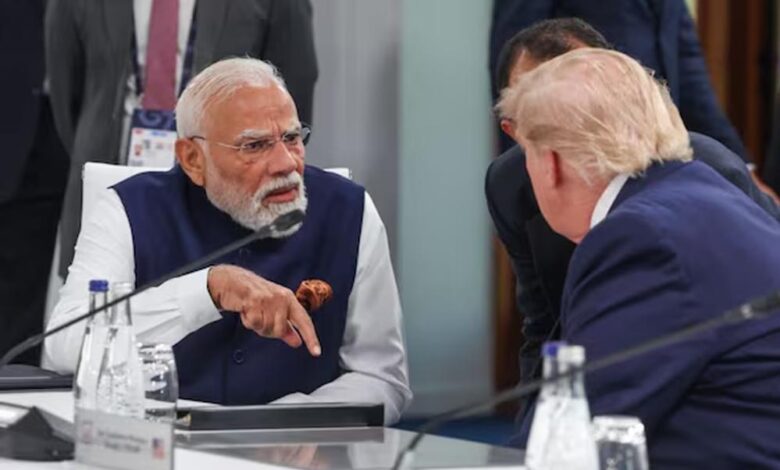 16-महीने-बाद-pm-मोदी-ट्रंप-की-मुलाकात,-सिर्फ-हैंडशेक-से-दिया-बड़ा-संदेश;-रिश्तों-पर-क्या-बोले-प्रधानमंत्री?