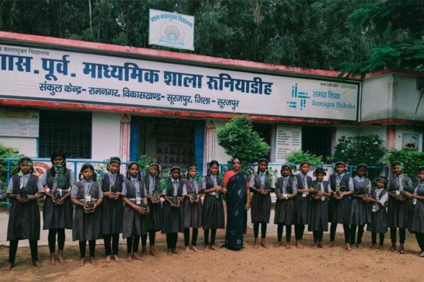 एक-पेड़-माँ-के-नाम-अभियान-के-तहत-विद्यार्थियों-ने-दिया-पर्यावरण-संरक्षण-का-संदेश